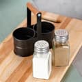 Miniatyrbillede 7 af 9: Salt og peber shakers med stativ, 3 stk