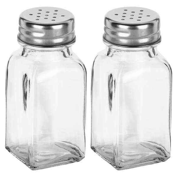 Salt- og pebershaker i glas 80 ml 2 stk.