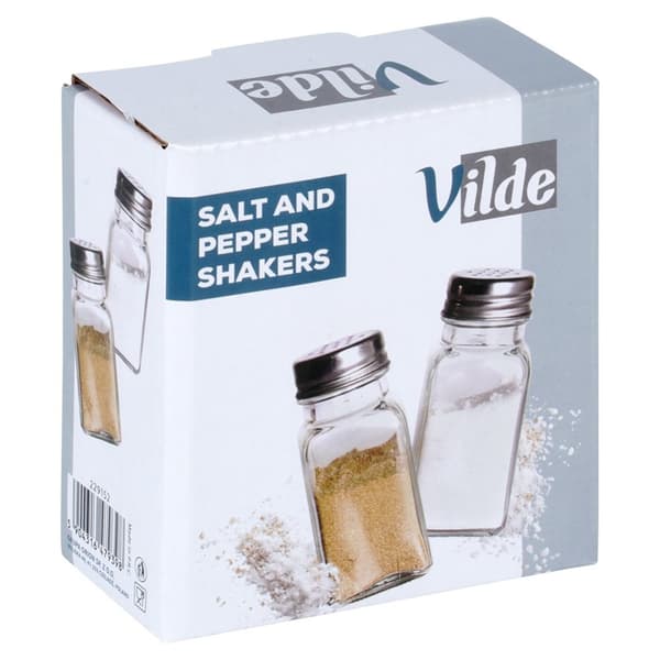 Salt- og pebershaker i glas 80 ml 2 stk.