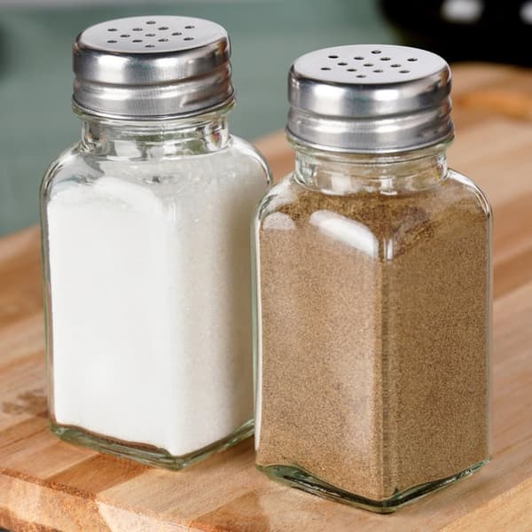 Salt- og pebershaker i glas 80 ml 2 stk.