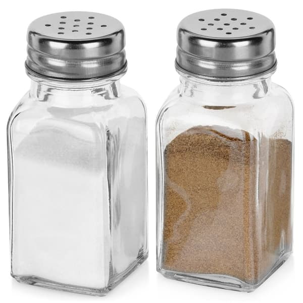 Salt- og pebershaker i glas 80 ml 2 stk.