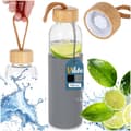 Miniatyrbild 6 av 6: Vattenflaska i glas med silikonskydd 500 ml