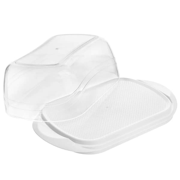 Gjennomsiktig smørfat i plast