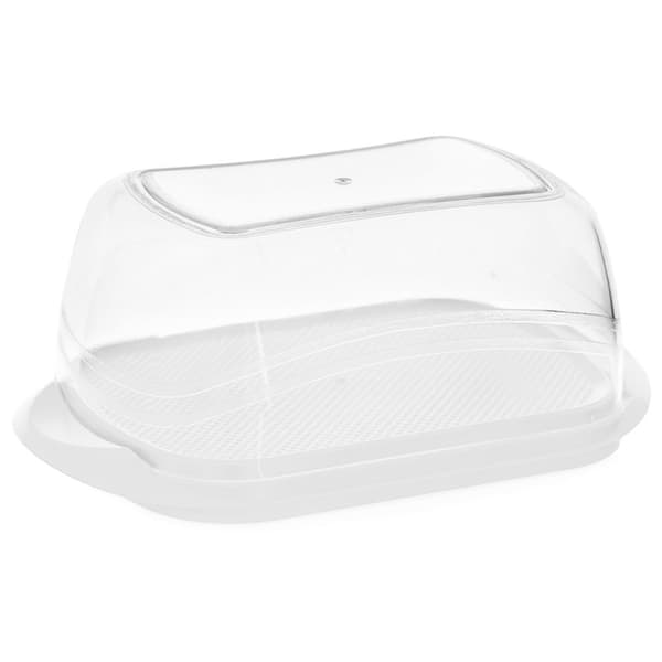 Gjennomsiktig smørfat i plast