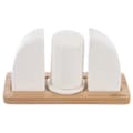 Miniatyrbillede 4 af 6: Porcelæns salt- og peberbøsser med stativ WHITELINE 4 stk.