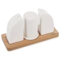 Miniatyrbillede 1 af 6: Porcelæns salt- og peberbøsser med stativ WHITELINE 4 stk.