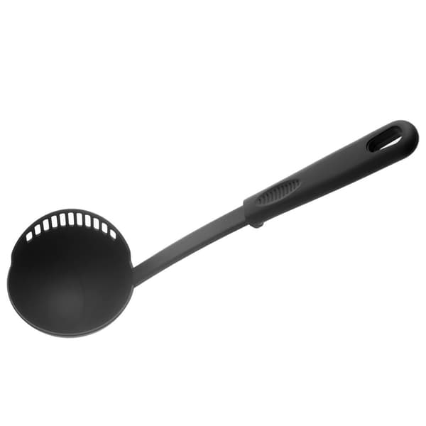 Slev med sil, svart, BLACKLINE, 150 ml, 30,5 cm