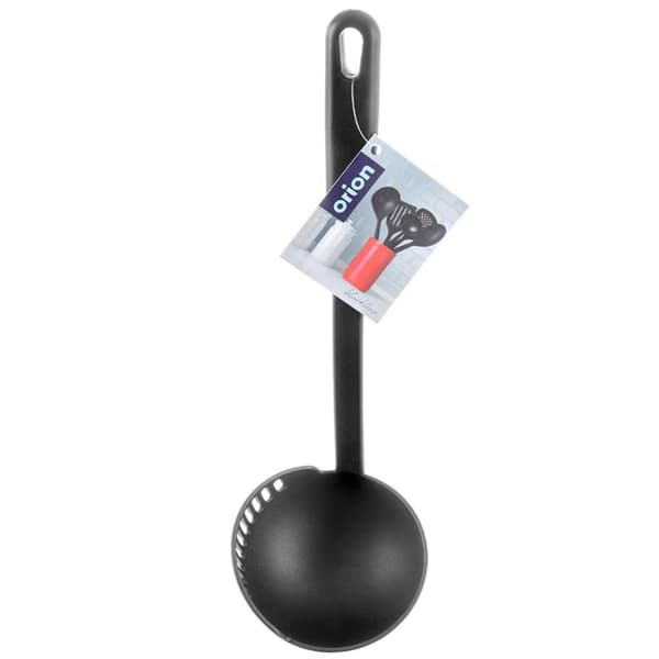 Slev med sil, svart, BLACKLINE, 150 ml, 30,5 cm