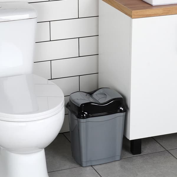 Plastsoptunna grå 9 l