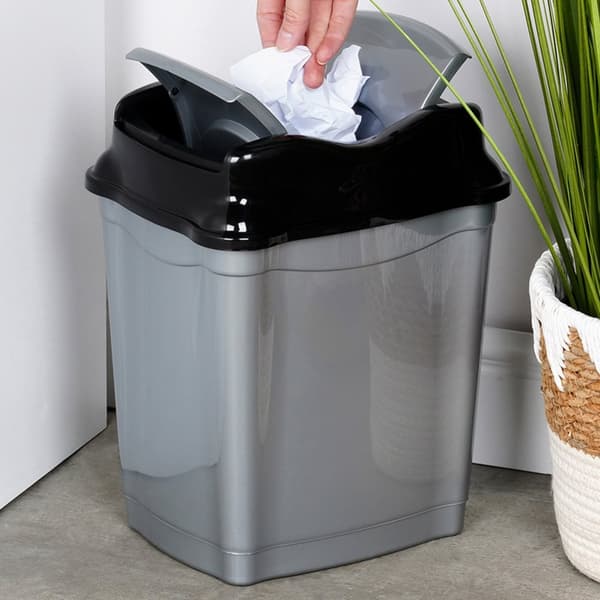 Plastsoptunna grå 9 l