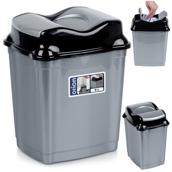 Plastsoptunna grå 9 l