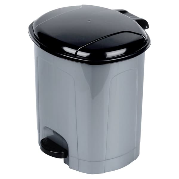 Pedalsoptunna plastgrå 11,5 l