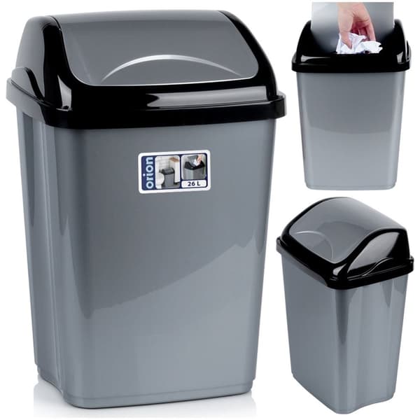 Plastsoptunna grå 26 l