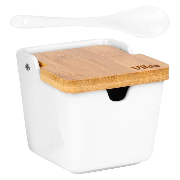 Keramisk sukkerskål hvid 250 ml