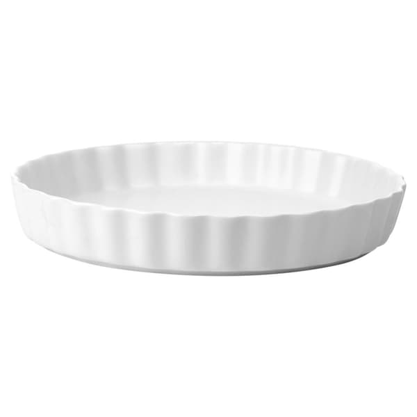 Keramisk tærteform, hvid, 24,5 cm