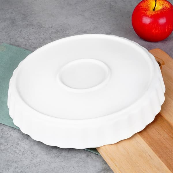 Keramisk tærteform, hvid, 24,5 cm