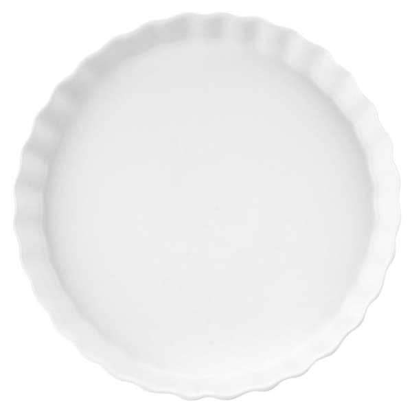 Keramisk tærteform, hvid, 24,5 cm