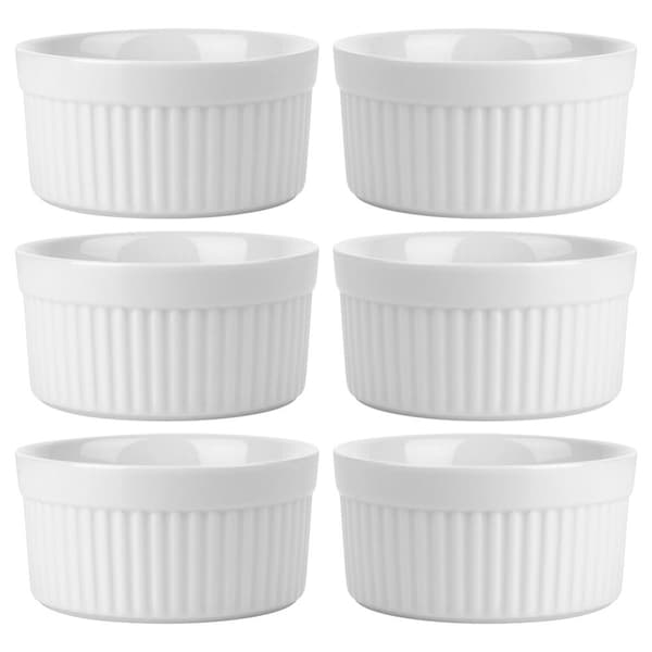 Keraamiset uunikulhot valkoiset 260 ml 6 kpl.