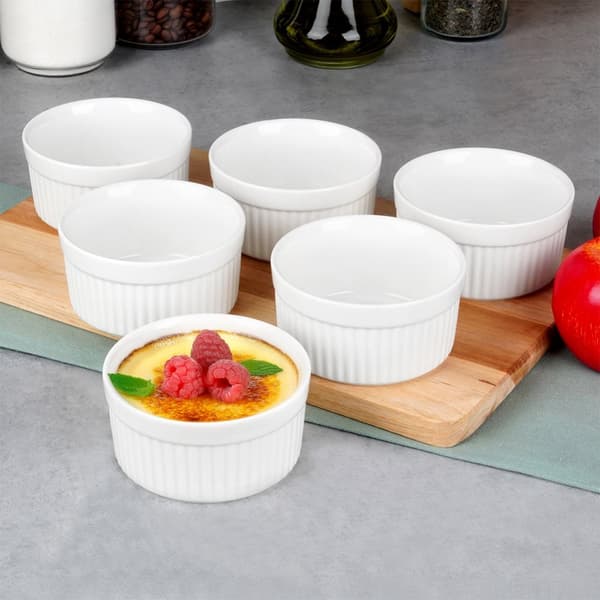 Keraamiset uunikulhot valkoiset 260 ml 6 kpl.