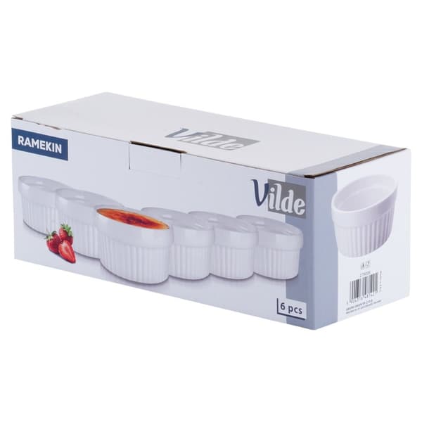 Keraamiset uunikulhot valkoiset 260 ml 6 kpl.