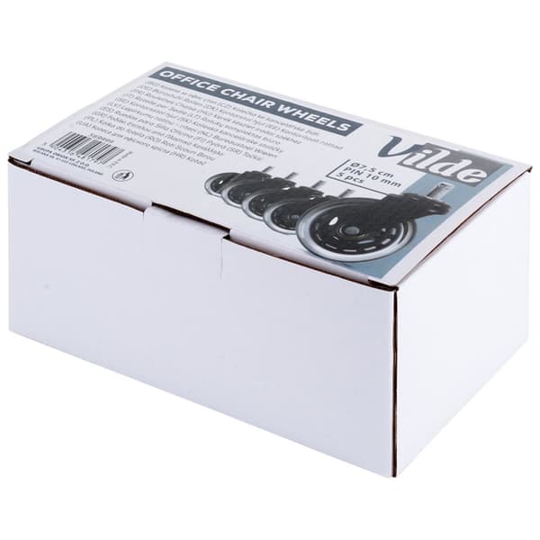 IKEA fåtölj hjul gummi 7,5cm / 10 mm 5 st.