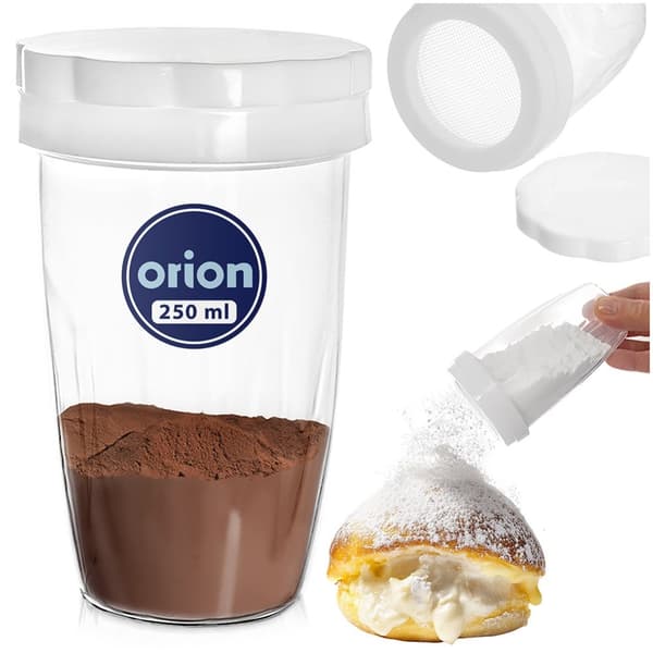 Beholder med sikt for melis og kanel 250 ml