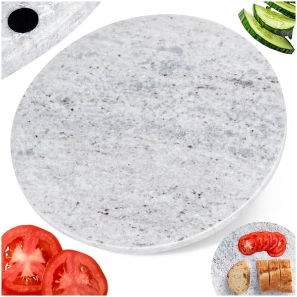 Marmor skære- og serveringsbræt 28 cm