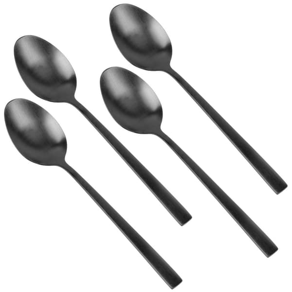 Sort stål teskjeer 4 stk.