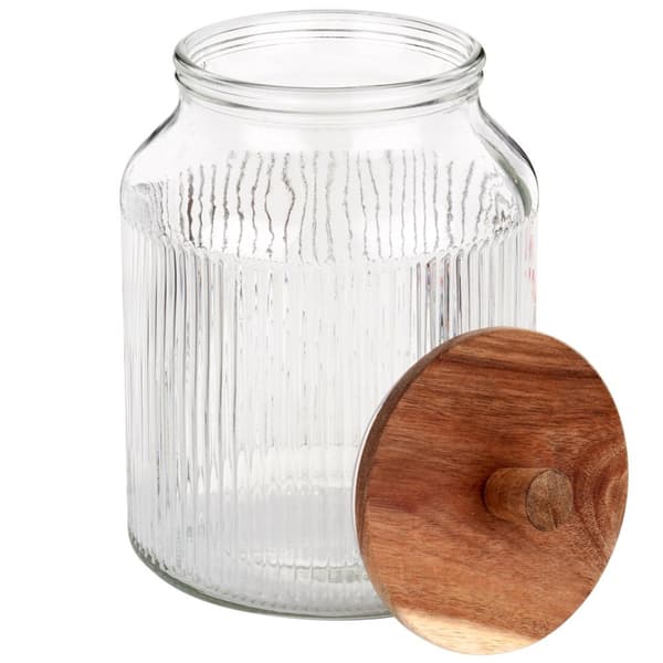 Glasbeholder til løse produkter med låg og tætning 3 l