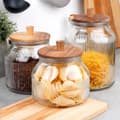 Miniatyrbillede 6 af 8: Glasbeholder til løse produkter med låg og tætning 3 l