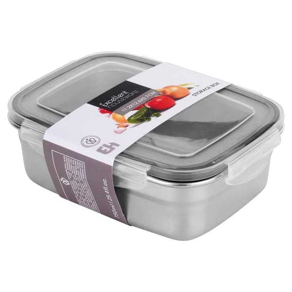 Matbehållare av stål med lock och förslutning 700 ml