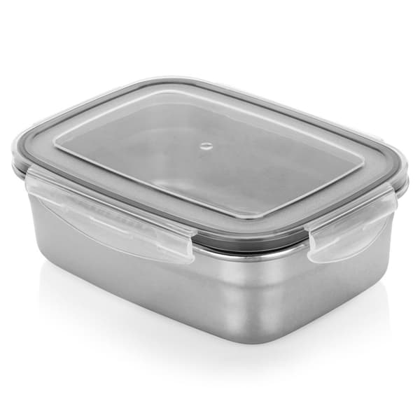 Matbehållare av stål med lock och förslutning 700 ml