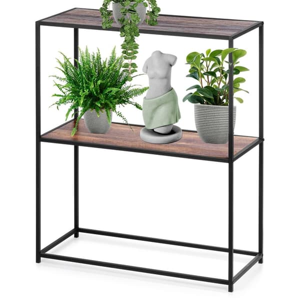 Sort metallhylle 70x30,5x85 cm