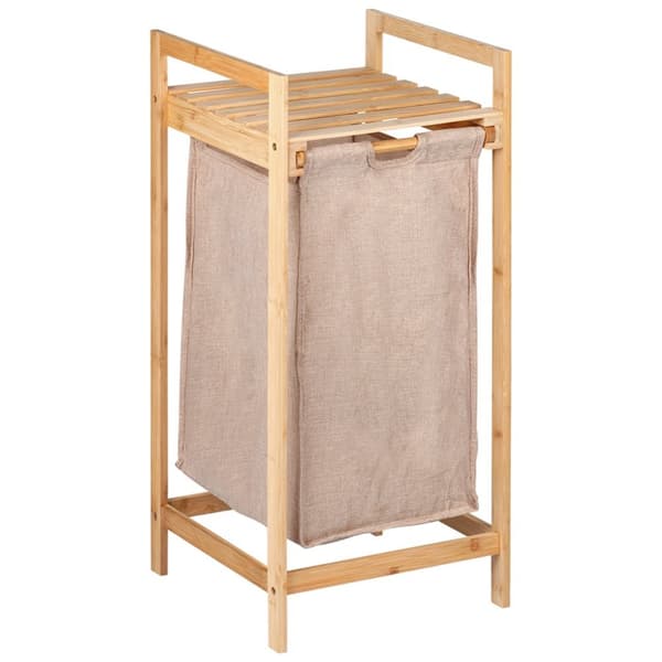 Bambus vasketøjskurv 33x33x73cm