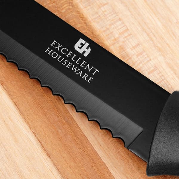 Brødkniv stål sort 32 cm