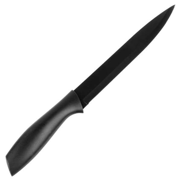 Kjøkkenkniv stål sort 32 cm