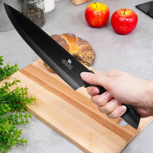 Kokkekniv stål sort 32 cm