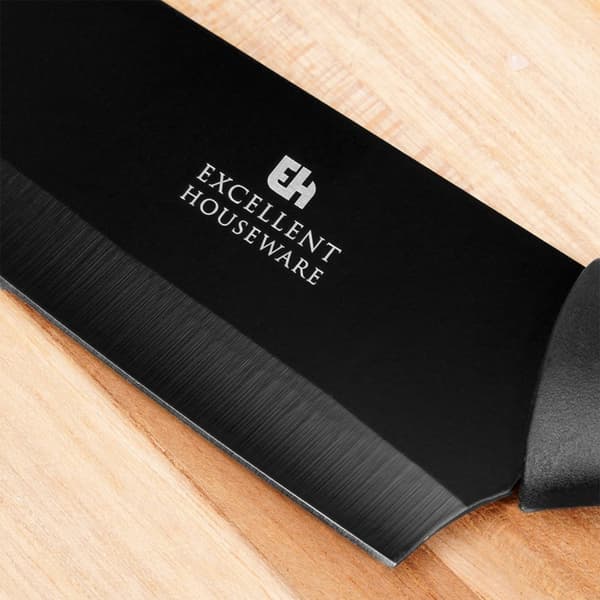 Kokkekniv stål sort 32 cm