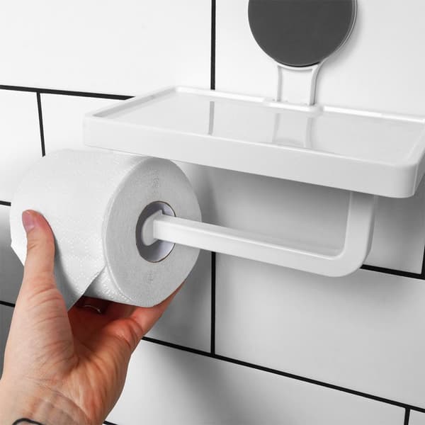Toiletpapirholder med sugekophylde