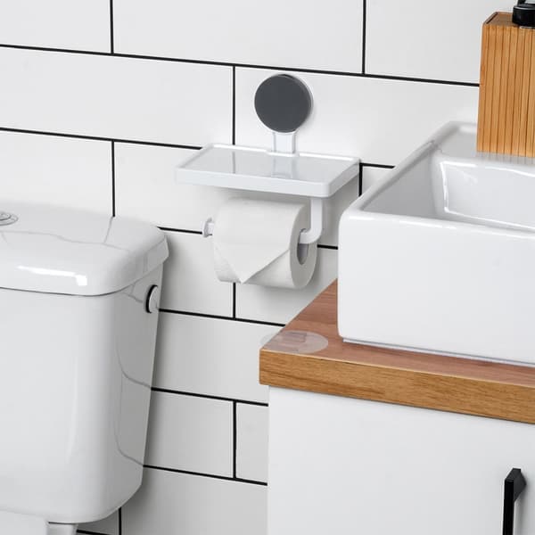 Toiletpapirholder med sugekophylde
