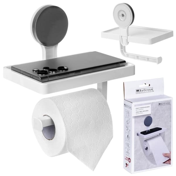 Toiletpapirholder med sugekophylde