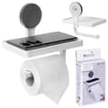 Miniatyrbillede 8 af 8: Toiletpapirholder med sugekophylde