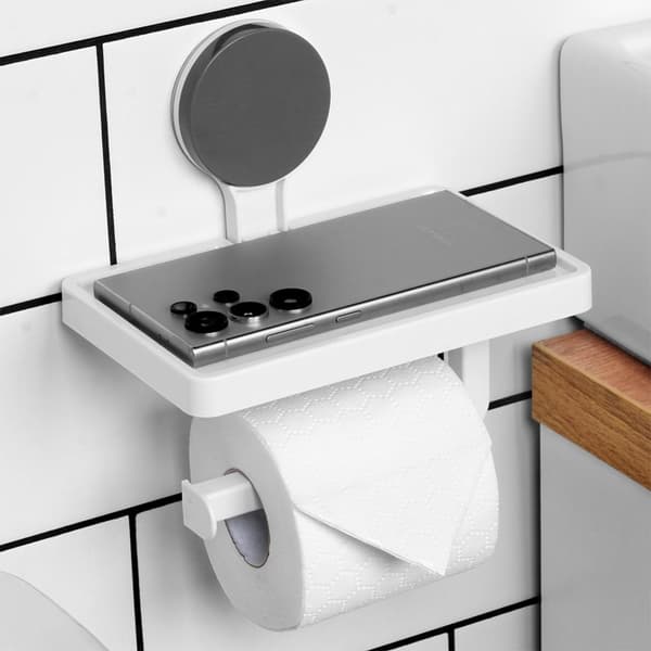 Toiletpapirholder med sugekophylde