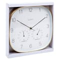 Miniatyrbild 8 av 9: Väggklocka med termometer och hygrometer vitguld 28,5 cm