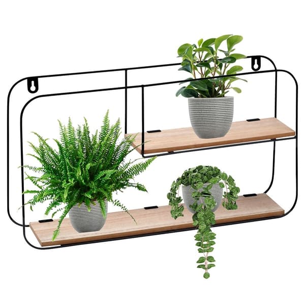 Vegghylle i metall 52x10,5x29 cm