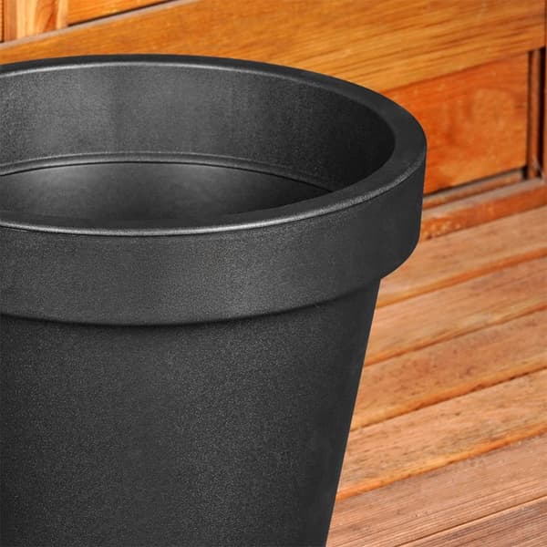 Hagekrukke i plast svart rund 29 cm