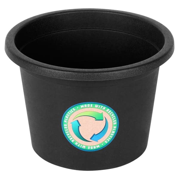 Hagekrukke i plast svart rund 20 cm