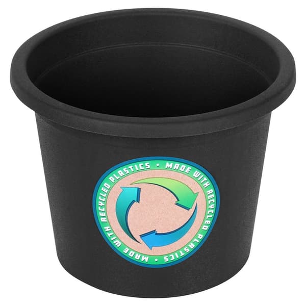 Havekrukke i plast, sort, rund, 14,5 cm, 3 stk.