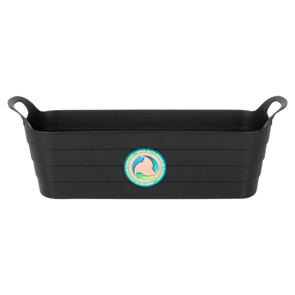 Hagekrukke i plast, sort, avlang, 44,5 cm