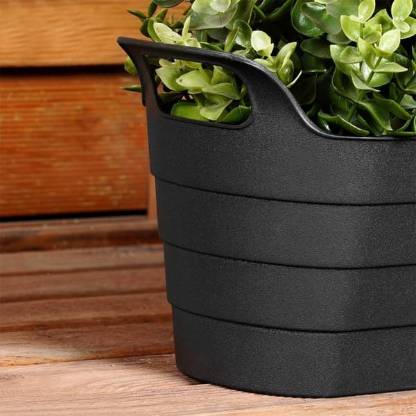 Hagekrukke i plast, sort, avlang, 44,5 cm